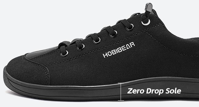 HOBIBEAR Barefoot Minimalist Shoes Womens Mens | Zero Drop | Wide Width Canvas Slip-on Shoes Outdoor Gym Walking Sneakers