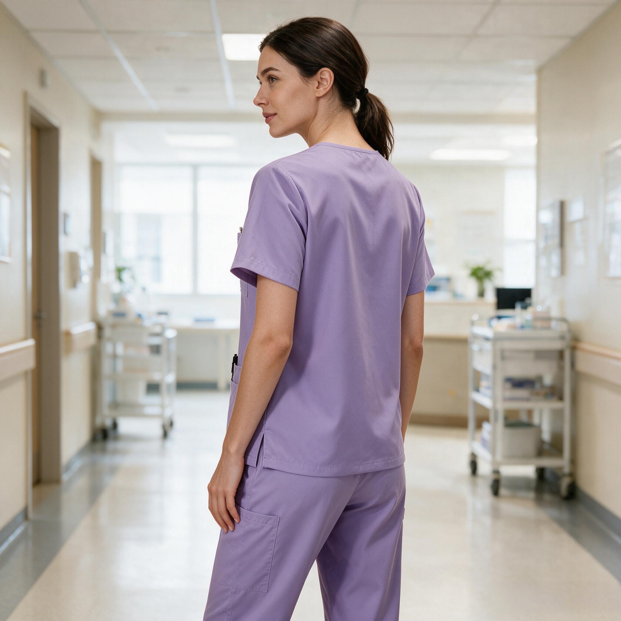 New Arrival 2-Piece Medical Scrubs Workwear Set - Short Sleeve Top, Straight Leg Pants, Durable for Nurses, Hospital Operating Room, Daily Training (Scrubs Sets for Women Compatible), Clothes
