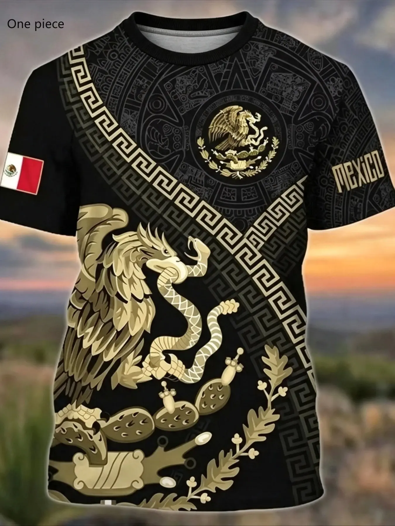 Summer Men's Sweat-Wicking Casual Mexican 3D T-Shirt, Loose-Fit Short Sleeve Top, Quick-Dry Breathable Outdoor Sports Wear