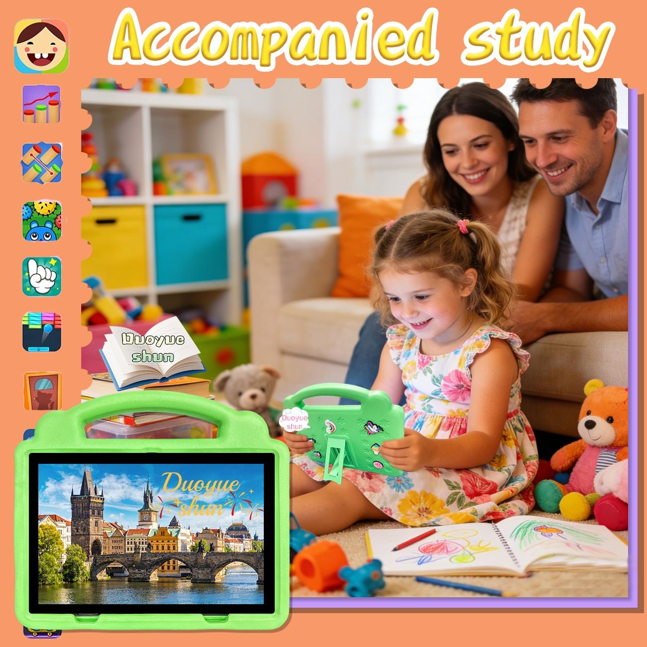 New Year Gift Surprise Android Tablet PC, 10.1 Inch Kids Learning Tablet with Parental Control, Dual Camera, 1280x800 IPS Display, Best Christmas Gift