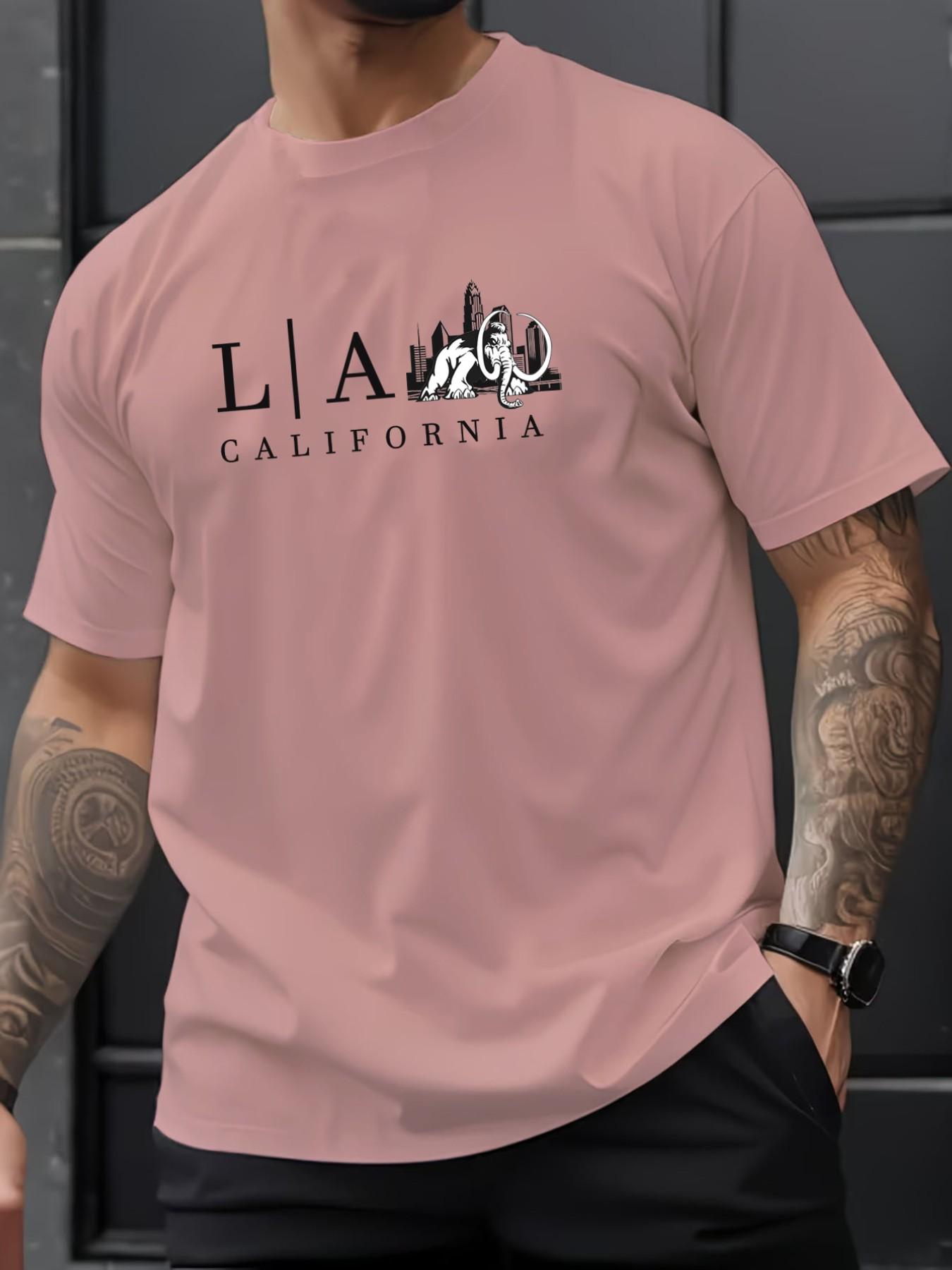 Men's Summer Micro-Stretch Comfort Round Neck Printed T-Shirt, Fashionable Trendy Wear, Best Choice for Men, Casual Stylish Tee