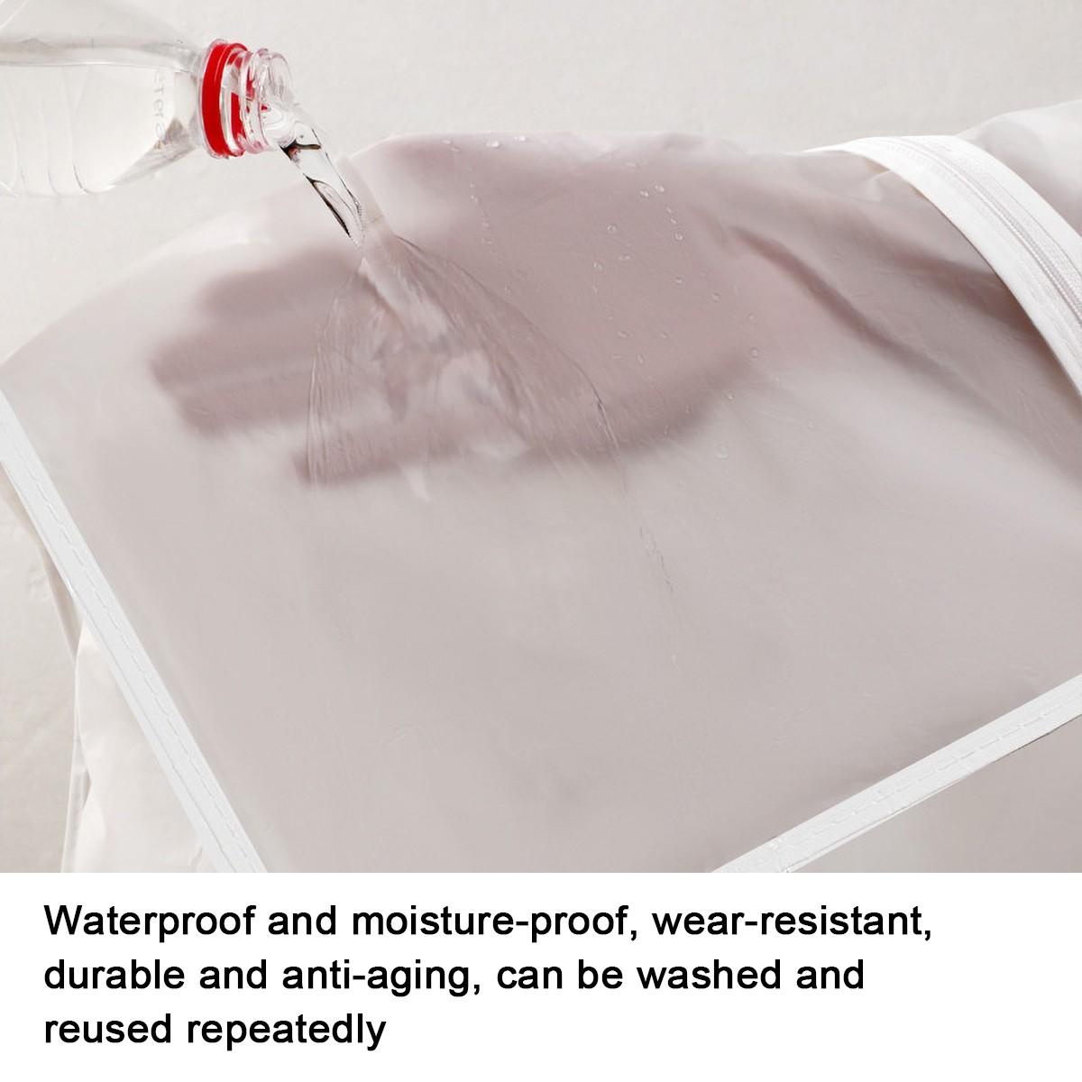 5pcs Semi-Transparent PEVA Dust-Proof Clothing Storage Cover, Suitable for Hanging Clothes, Dust-Proof Suit Bag for Home Wardrobes, Organizing And Storing Space for Spring And Summer, Travel Essentials, Clothing Protection Storage Bag