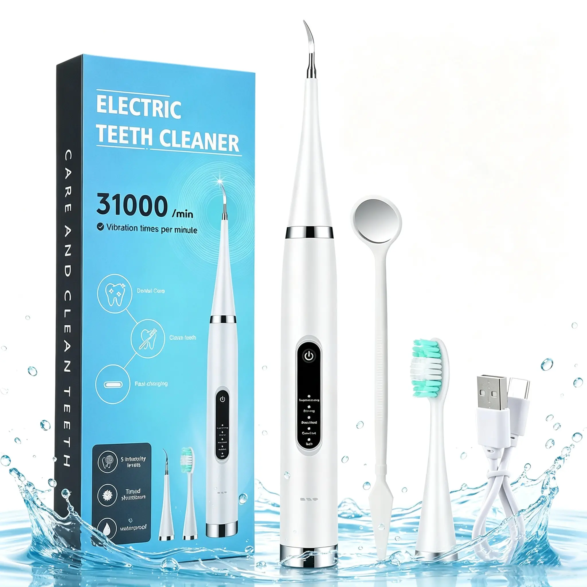 Electric Toothbrush 5-Mode Adjustable, Waterproof Type-C Charging, Adult Deep Cleaning & Gum Protection, Rechargeable Electronic Oral Teeth Cleaning Tool, Power Toothbrushes