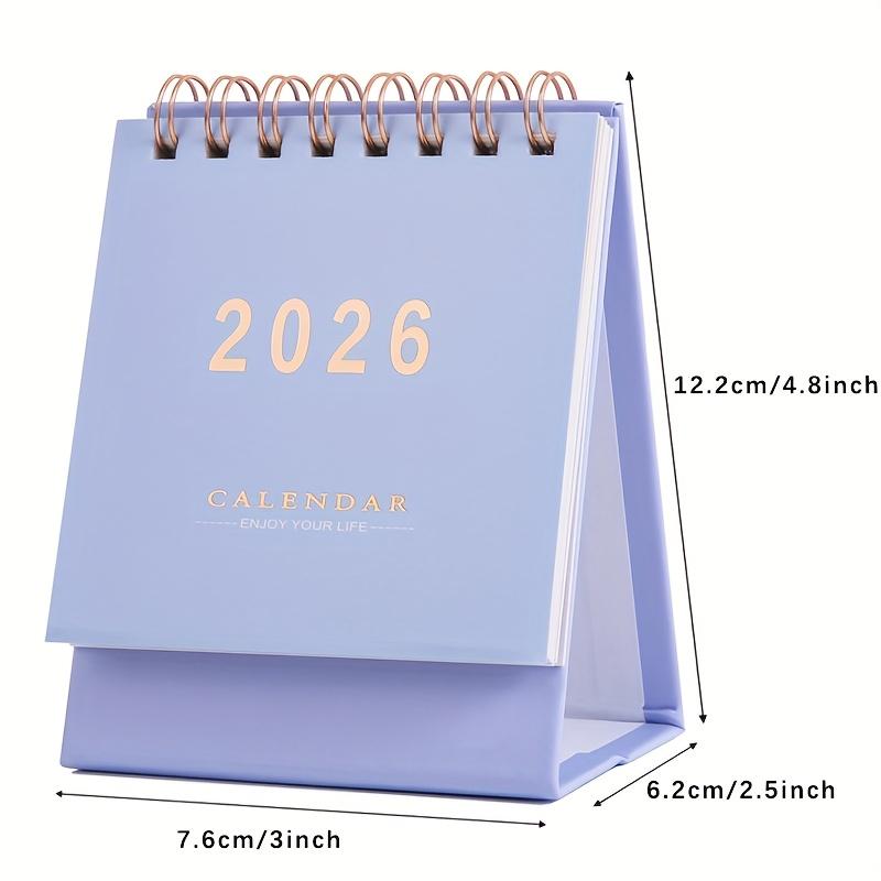 2026 Mini Desk Calendar, Monthly & Weekly Planner, Thick 250g Paper, Twin Wire Binding, Multiple Colors Available, Home Office Organizer, Office Stationery Supplies