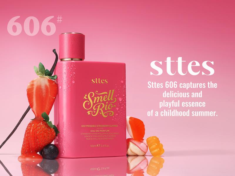 New Sttes Perfume 606# (Pressable Strawberry Gummies) – Eau de Parfum for Women – Richer Scent, Longer Lasting – Strawberry, Marshmallow, Fruit Gummies, Vanilla – Perfumes & Fragrances(100ml / 3.4 fl oz)