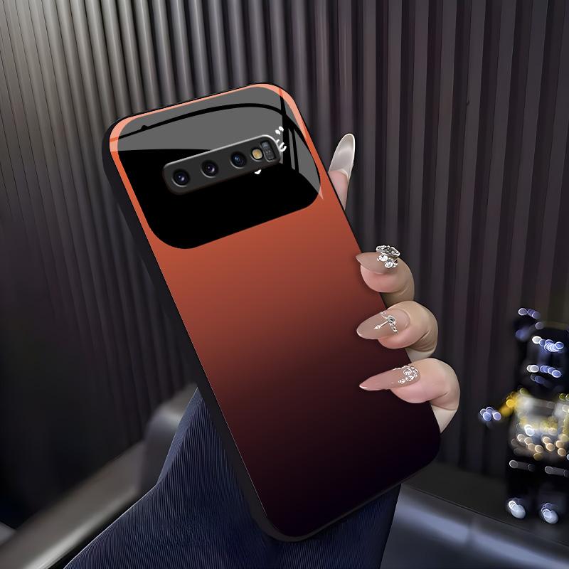 Aesthetic Gradient Phone Case for【Galaxy S10 4g】, Anti-Scratch Hard Cover with Full Camera Protection 666