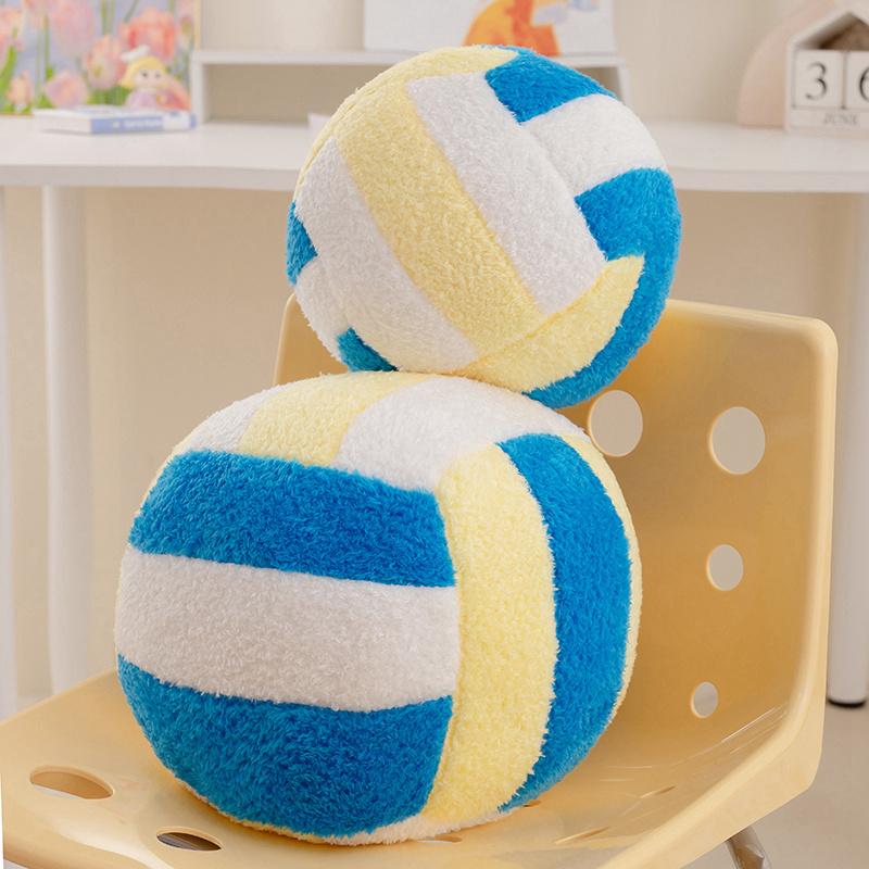 Volleyball Pillow Sports Pillows Volleyball Plush Pillow Sport Theme Fluffy Stuffed Throw Pillow Volleyball Room Decor Gift for Bedroom Decoration Supplies Soft Cushions