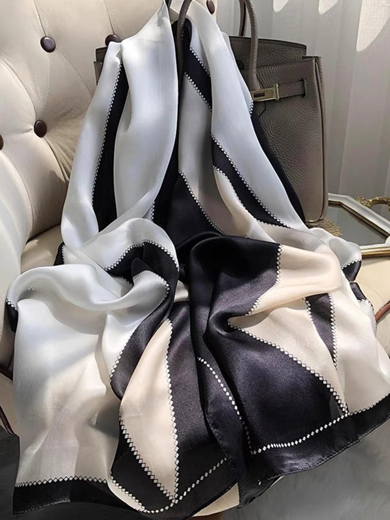 Luxury Brand Women Scarf, Summer Silk Shawl, Paisley Pattern, Loose-Fitting, Casual Style, All Seasons, Soft Echarpe, Beach Stole, Muffler