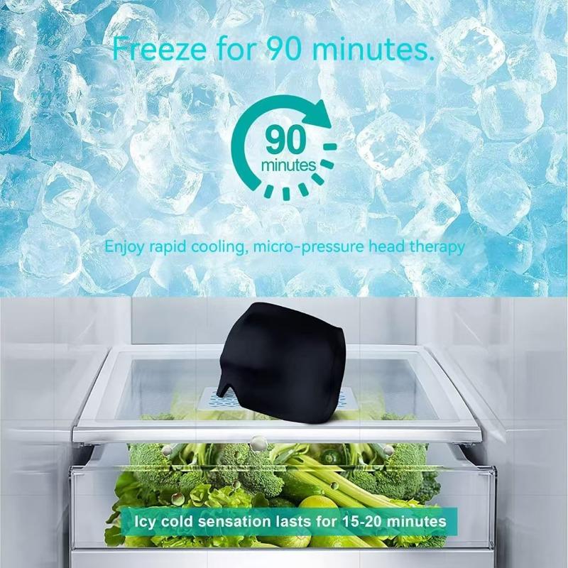 Cooling Gel Headband for Comfort, Perfect for Relaxation at Home or Office, Uncharged Manual Operation, Great Mother's Day Gift, Headband Sleep Mask