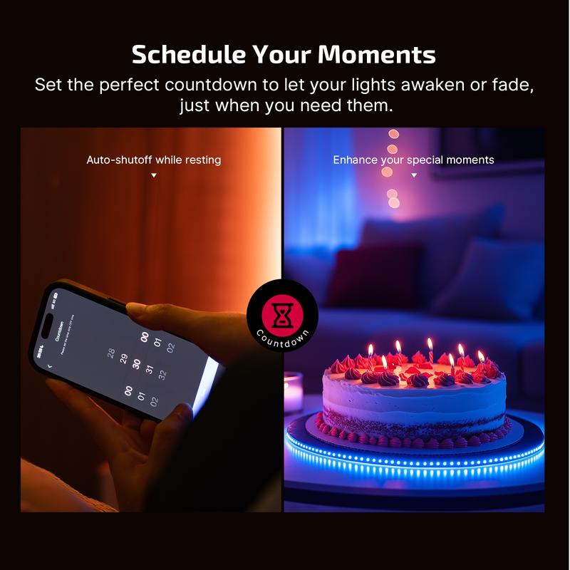Olight Ostrip String Lights - 5 Meter Length, RGB Colorful Lighting, APP-controlled, Suitable for Family Business Holiday Celebrations