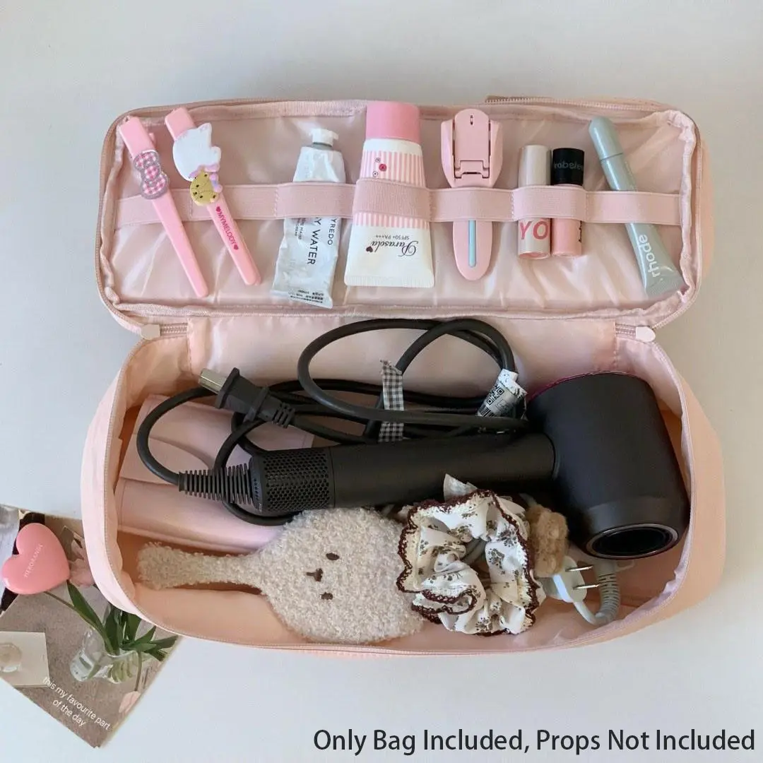 Double-Layer Waterproof Hair Tool Organizer Bag, Large Capacity Multi-Pocket Travel Case, Ideal for Blow Dryers, Straighteners, Curling Wands
