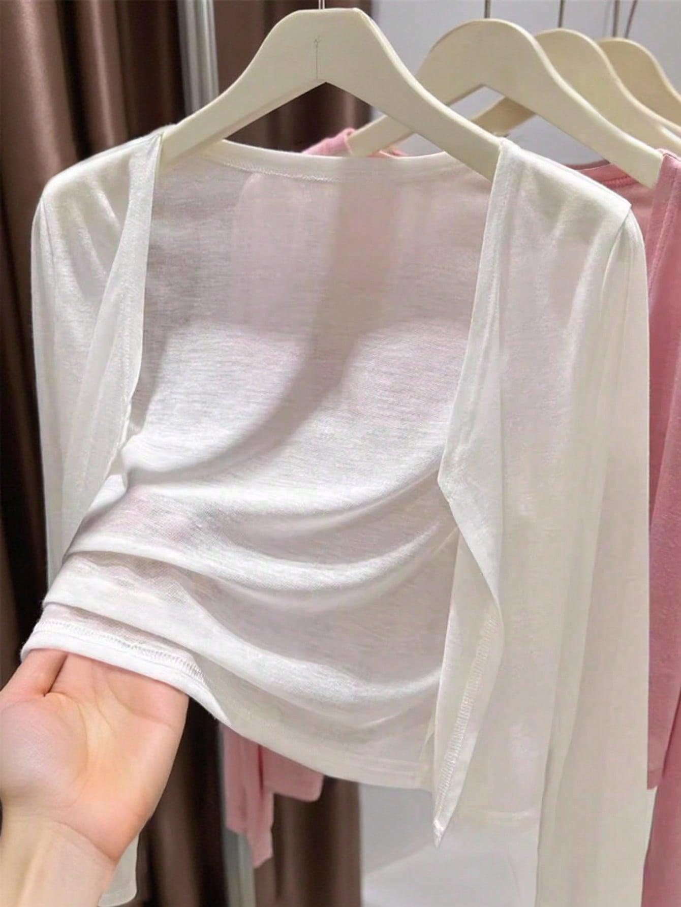 Lightweight Sheer Women's Cardigan for Spring and Summer, Long Sleeve Open Front Layering Piece, Perfect for Casual Knitwear, Womenswear