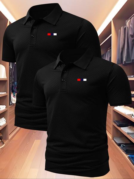 Men's Summer Polo Shirt, Casual Fitted Short Sleeve, Quick-Dry Fabric, Outdoor Sports & Leisure Wear, Athletic Sports Clothing, Birthday Gift Idea