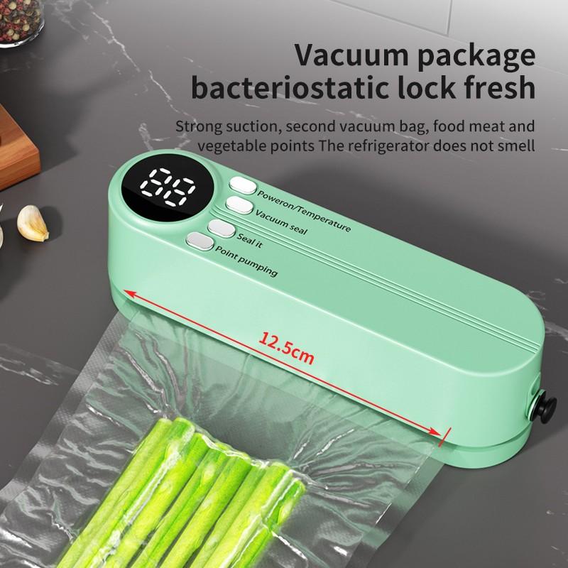Mini Vacuum Sealer Machine, Home Use Small Automatic Wireless Vacuum Sealer, Compact Design USB Charging, Smart Food Bag Sealing Kitchen Packaging Tool