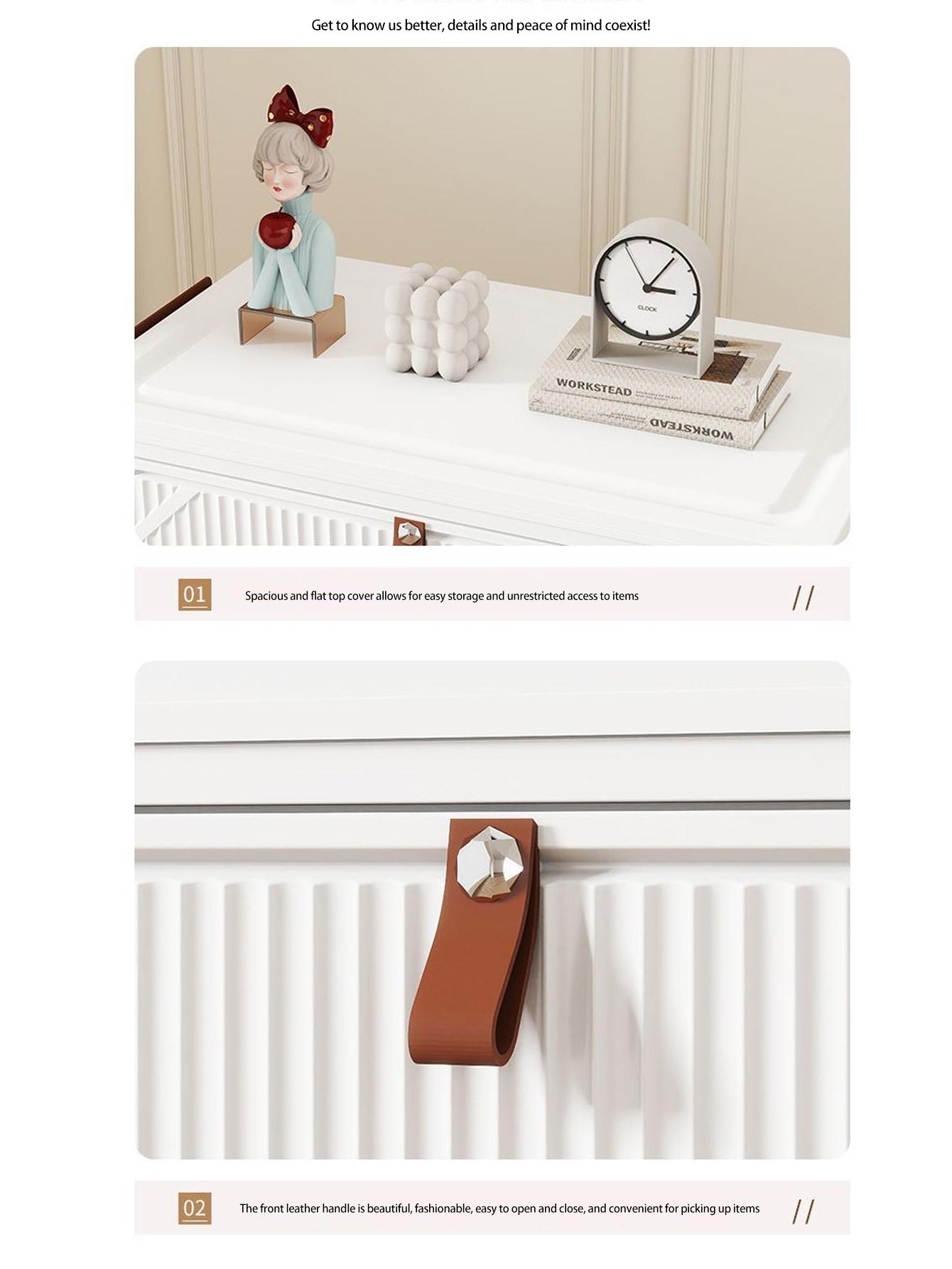 Foldable Plastic Storage Cabinet, Multi-Layer Table Under Desk Organizer, Home Living Room Toy Snack Rack, No Installation Required