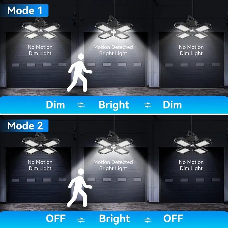 Solar Pendant Lights Indoor Led Outdoor Lighting 4 Mode Lighting Solar Powered Shed Lamp for Garage Garden Motion SensorLight