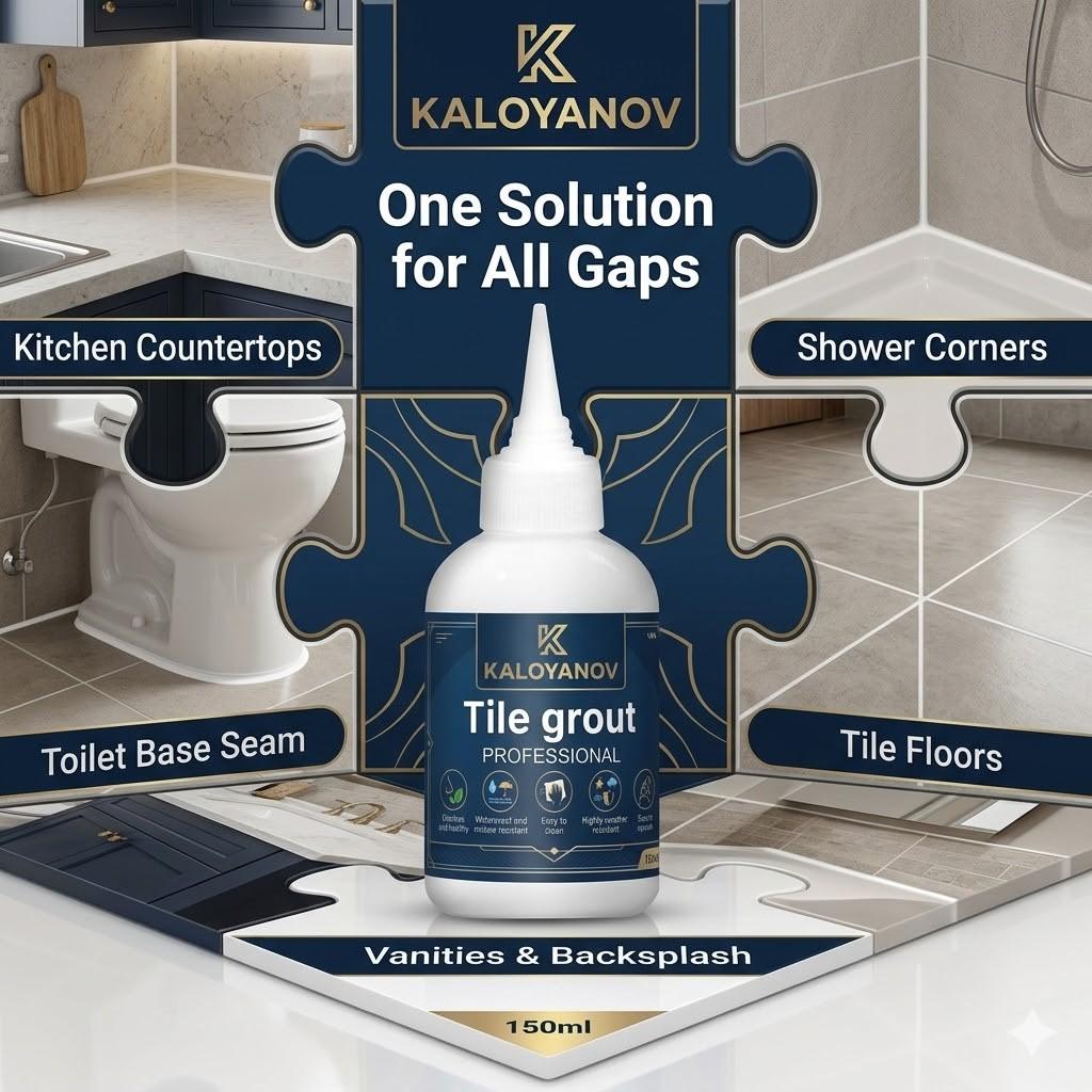 Professional Tile Grout Waterproof Anti-Fungal Gap Filler Bathroom Floor Joint Caulking Sealant DIY Home Repair Paste Tube 150ml