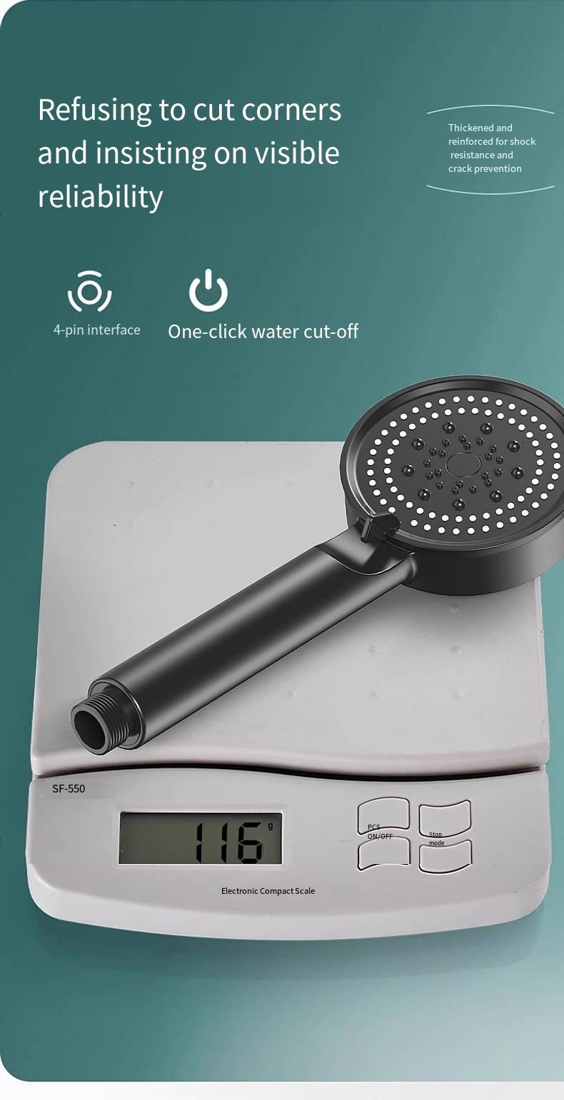 High Pressure Multi-Mode Handheld Showerhead - Anti-clogging nozzles, built-in power wash function for cleaning tubs, tiles and pets, extra-long stainless steel hose, wall and ceiling mounts. spray