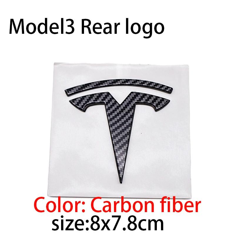 Tesla Car Front & Rear Emblem, Hood Decoration, Scratch-Resistant Reinforced Badge, Replacement Logo for Model 3/y/s/x, Exterior Modification Parts
