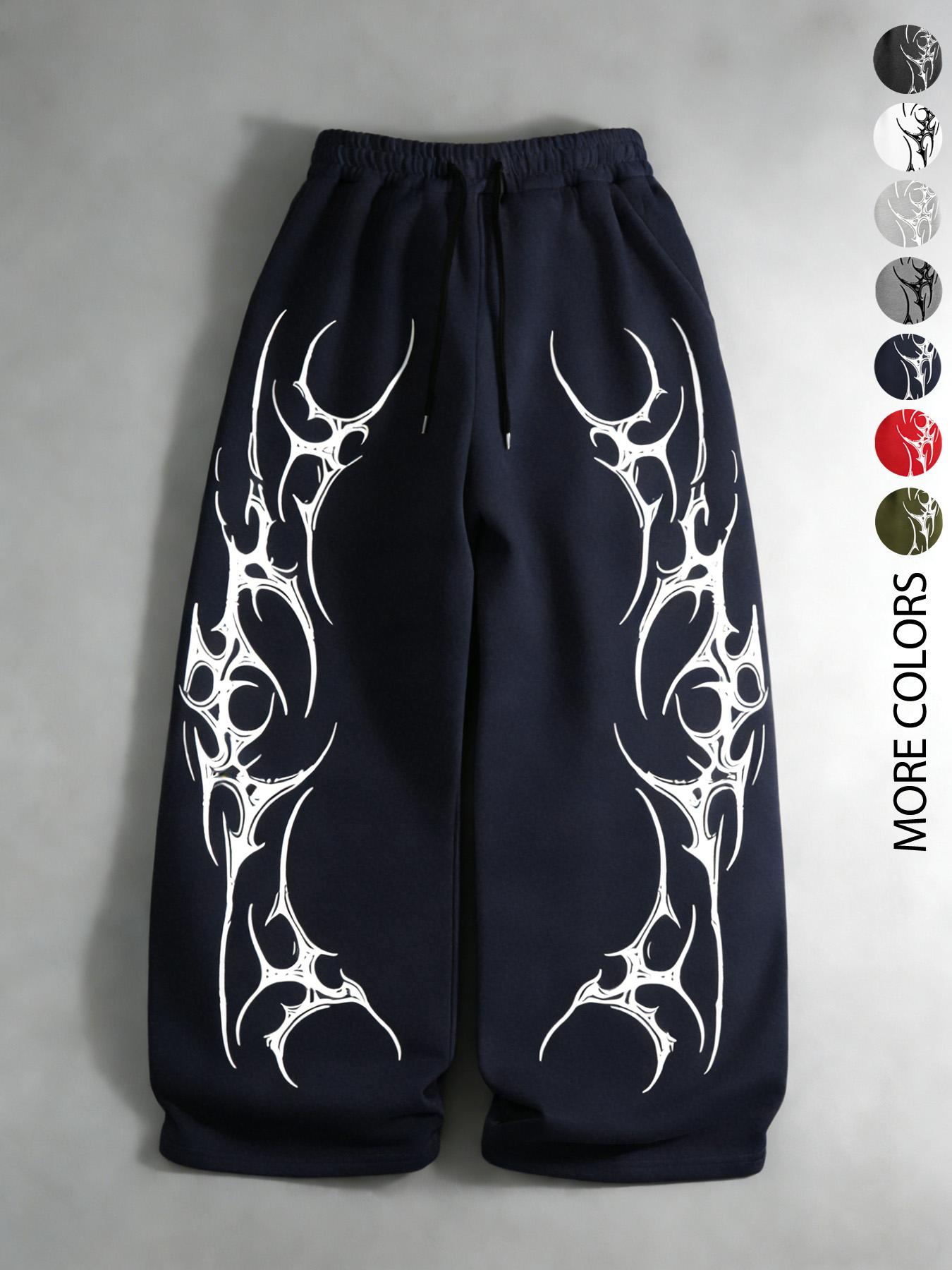 Men’s and women’s Gothic design, Gothic script print, slim-fit, straight-leg pants, gym pants, Casual street pants. Suitable for streetwear, trendy Gothic culture, Gothic fashion outfits, Y2K fashion, everyday wear, men’s gifts, trendy outfits