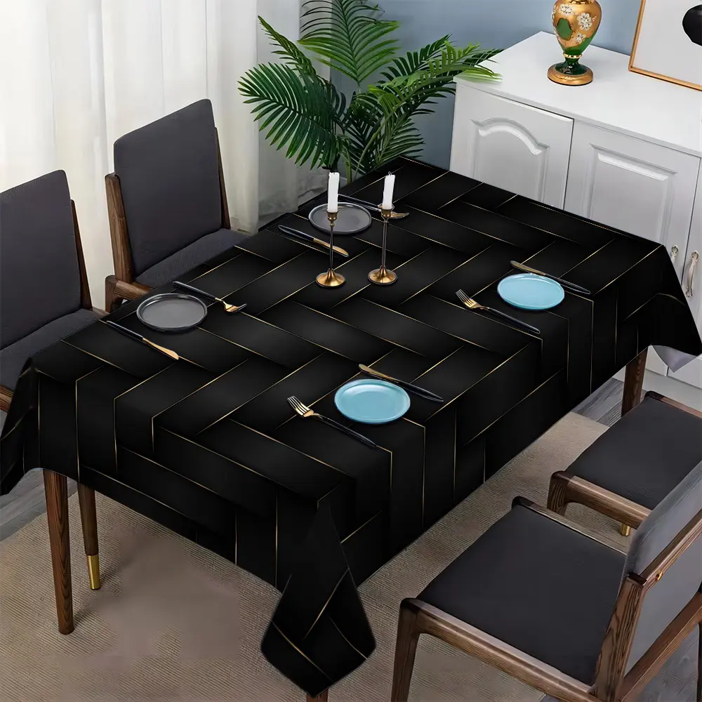 1pc printed tablecloth, rectangular dining table and table cloth, tea table cover cloth, holiday party venue decoration, dining table cloth - tc