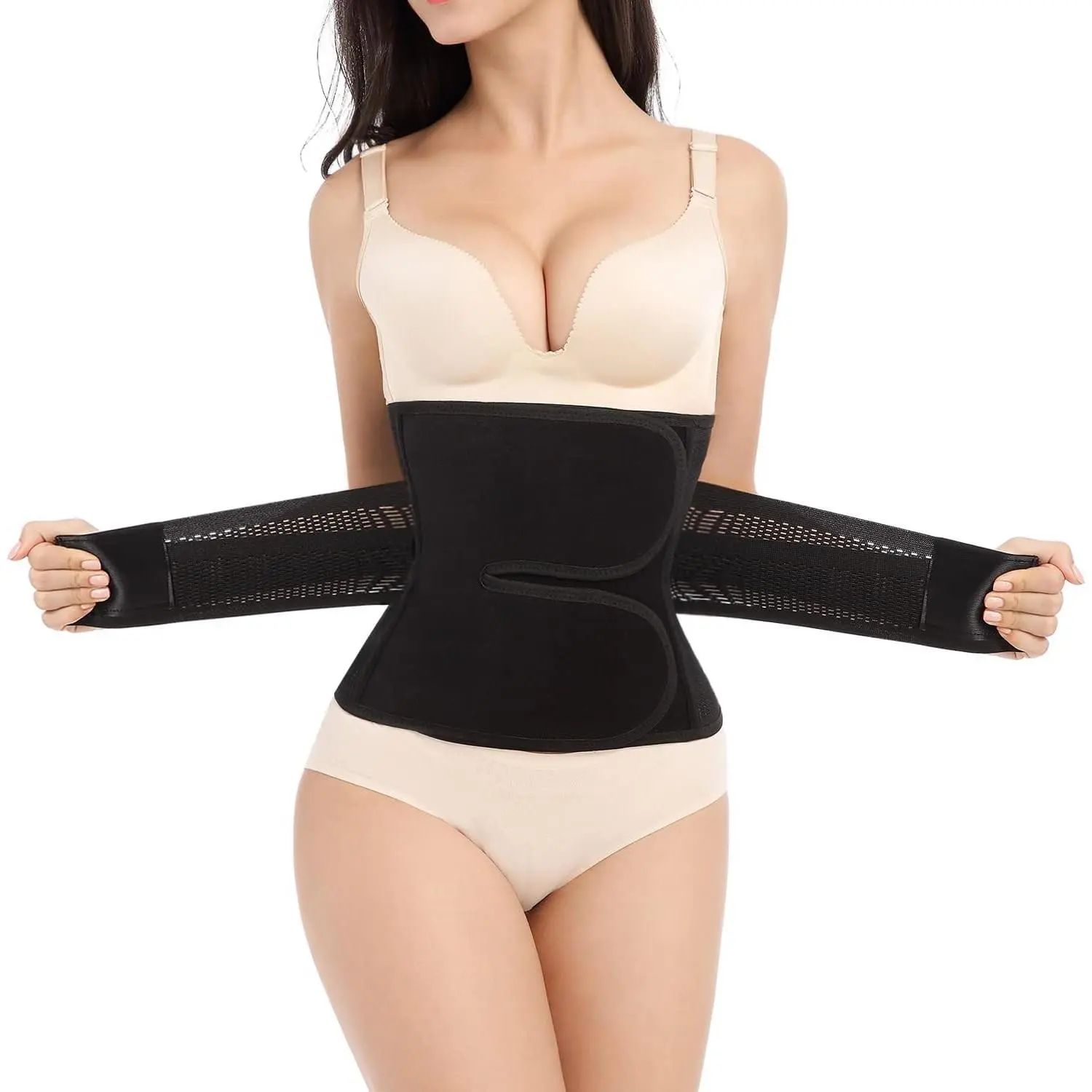 Postpartum Belly Band Support with 2 Adjustable Straps for Abdominal Compression – Relieves Incision & Back Pain After C-Section When Getting Up, Coughing, or BreastfeedingGift