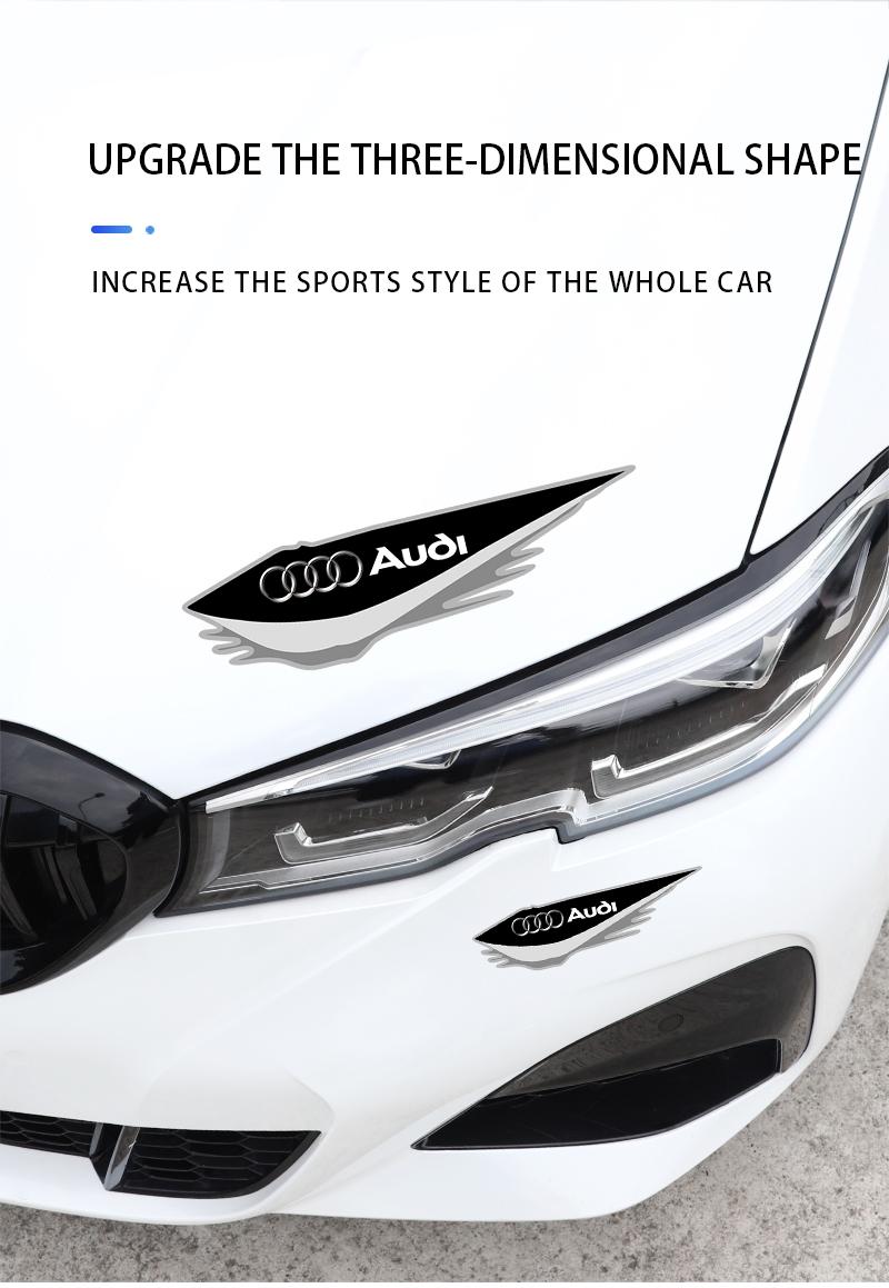 Car Body Decal Stickers Styling Emblem Accessories For Audi Q7 A8L A5 A6 A7 Q8 A4 SQ7 S4 S8 S6 S7 S5 S3 SQ5 e-tron Q5 Q3 Q6 SQ6 SQ8 Q4 SQ2 A3 TTS Q2 A8 S1 A1 Quattro