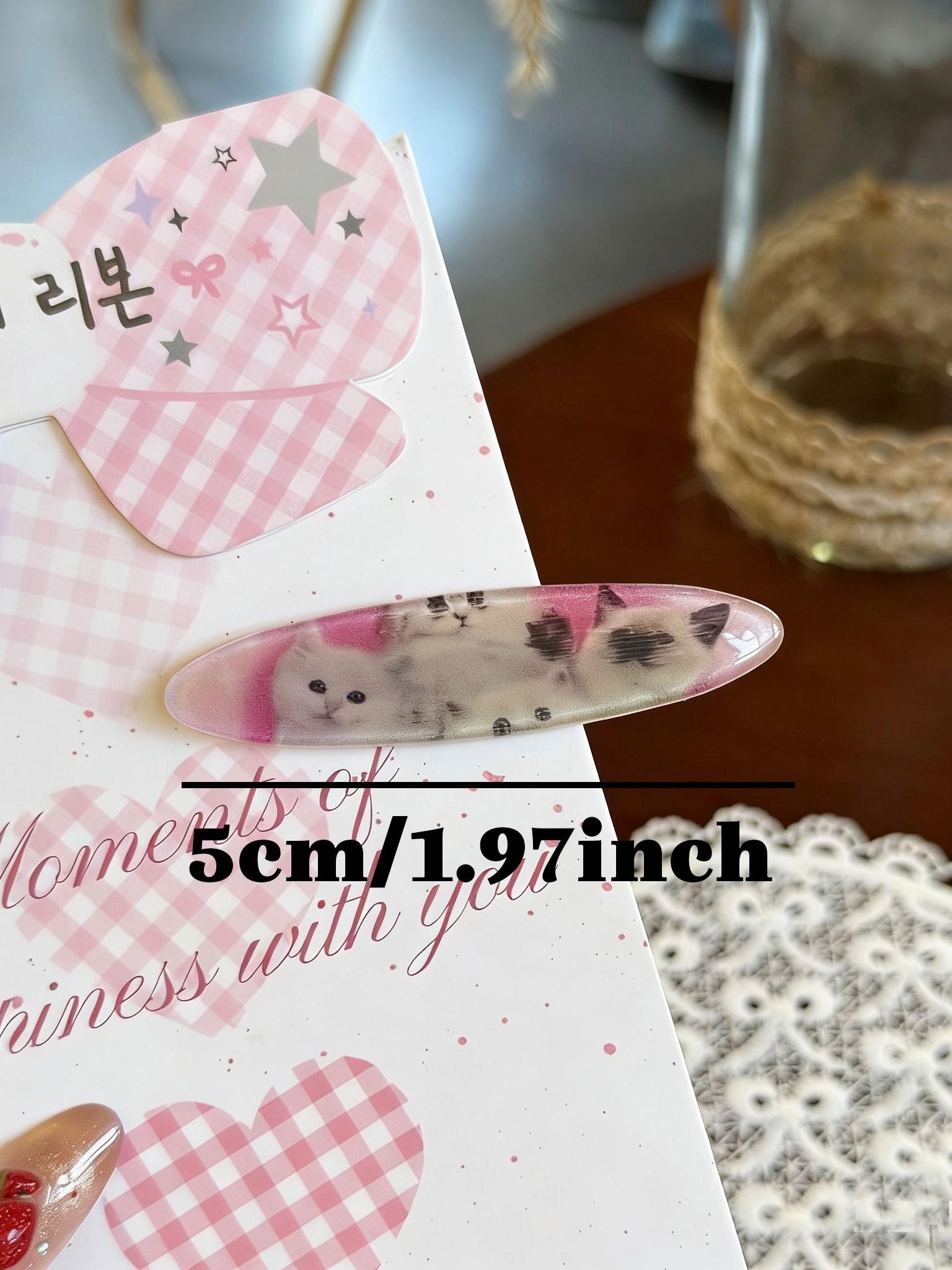 5PCS Cute Cartoon Duckbill Hair Clips, Bunny Cat Pattern, Y2K  Cute Style, Perfect for Gifts, Daily Wear, Parties, Holidays