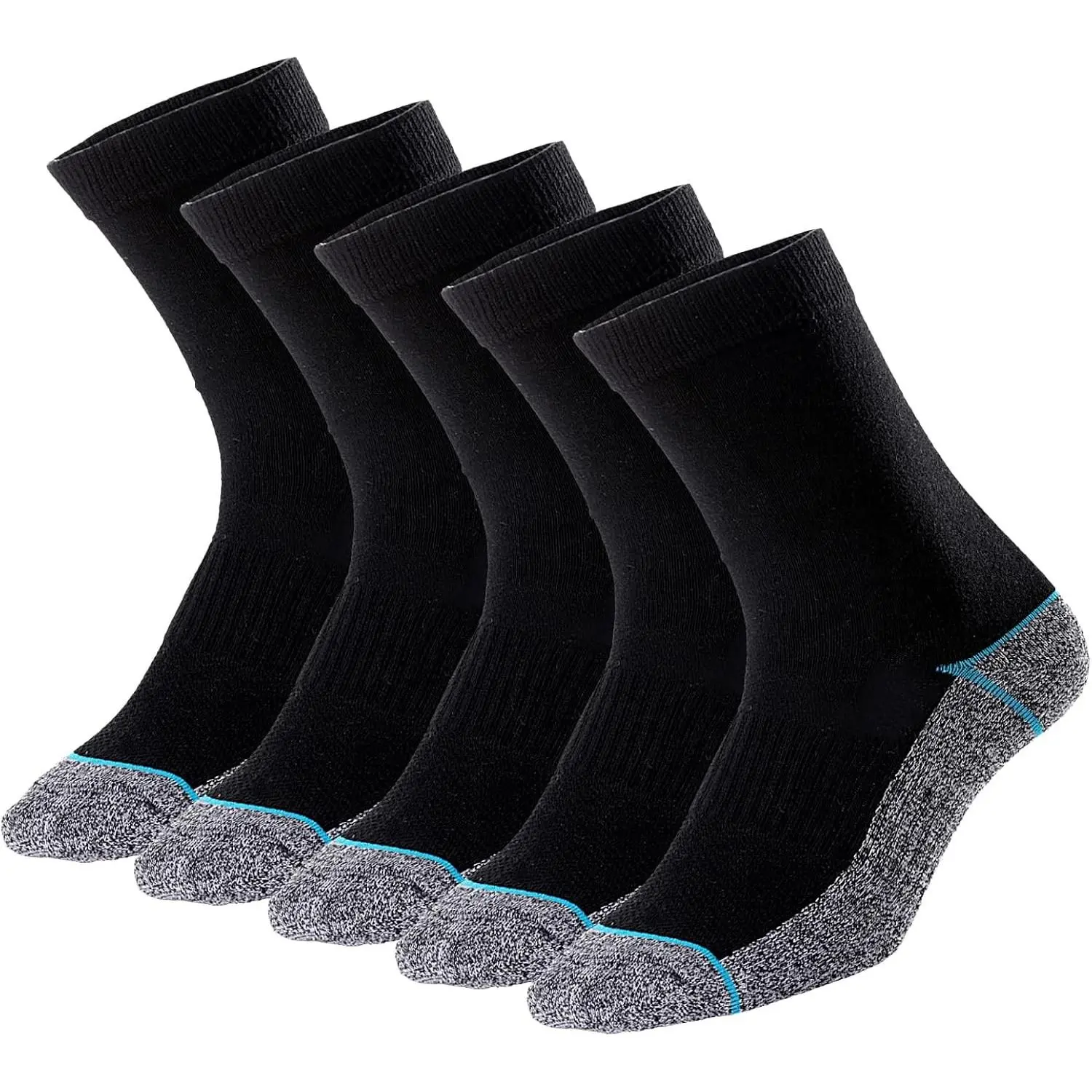 Copper Infused Crew Socks for Men and Women – Arch Support Mid-Calf Athletic & Business Socks, Moisture Wicking, Odor Free, Breathable Soft Cotton, Comfortable for Work, Running, Hiking All Day, 4/5 PairsGift
