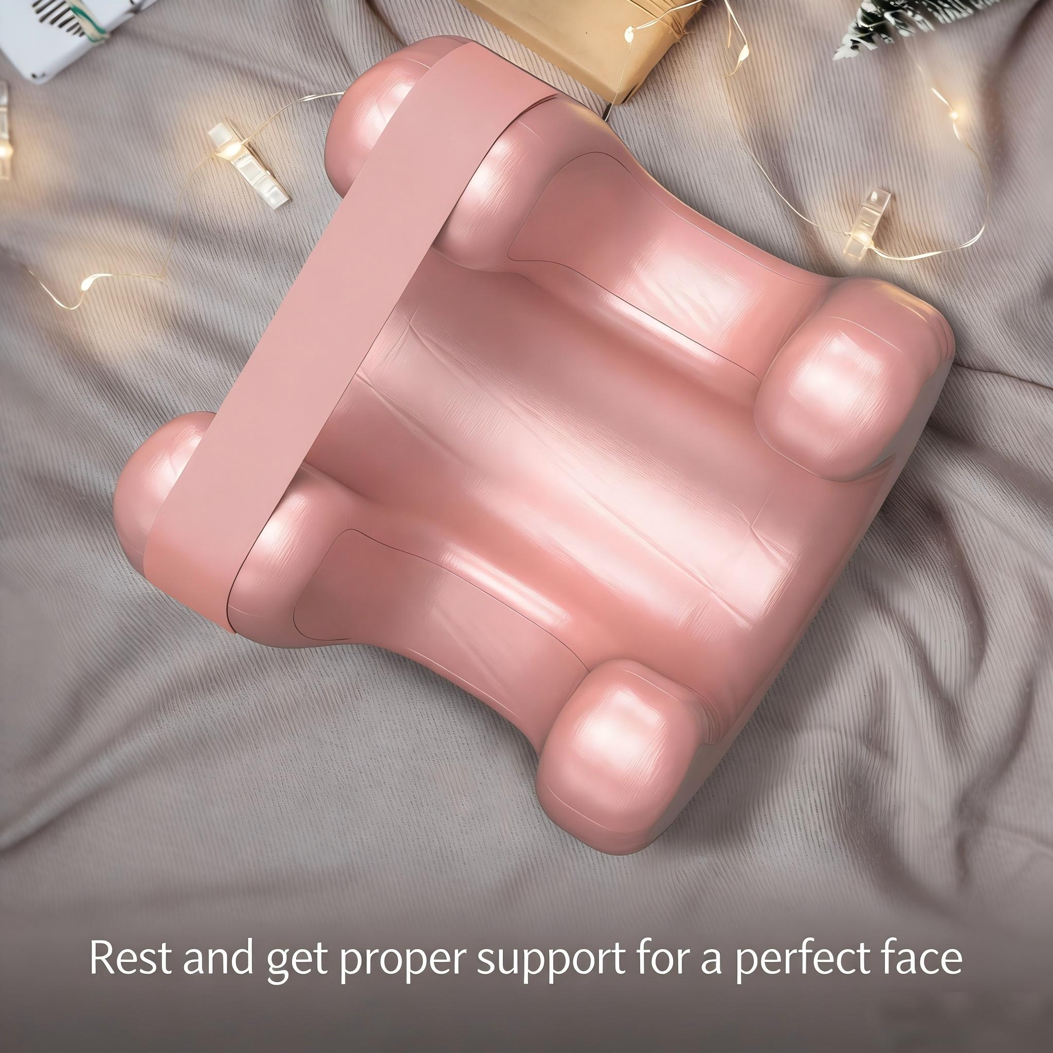 Perfect Facial Pillow Anti-Wrinkle, Youthful Beauty Pillow, Reduces Fine Lines, Silk-Like Cover, Back Sleep Position