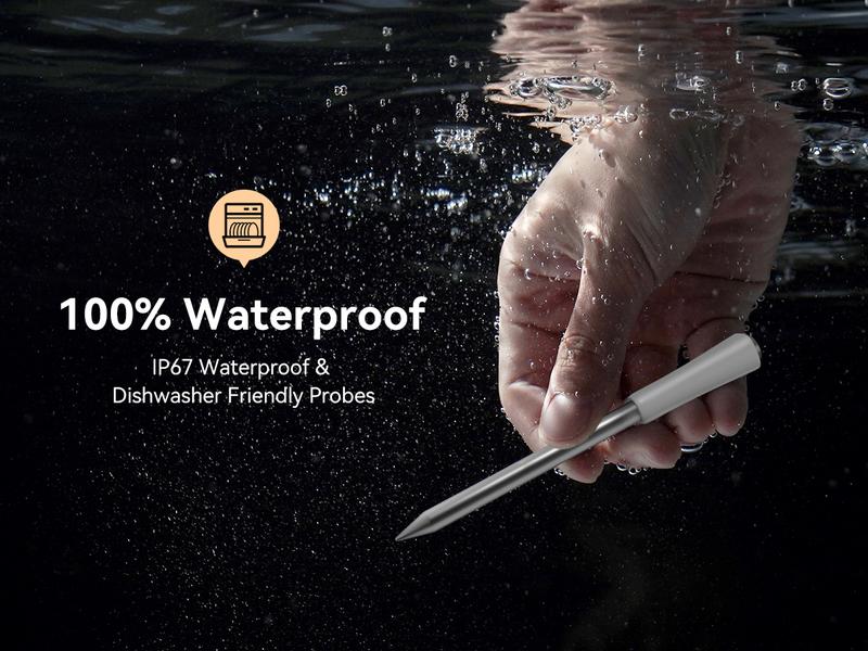 INKBIRD Multi-Sensor Bluetooth Thermometer with Probe Compatible with iOS and Android apps Ideal for outdoor grilling, smoking, rotisserie ovens, and rotisserie spits Precise temperature measurement
