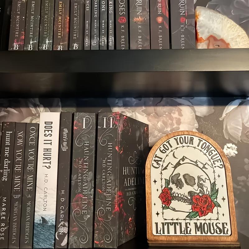 Edith Wood Shelf Sign, Creative Gift for Book Lovers, Unique Decor for Collectors, Perfect Room Decoration, Art Lover's Present