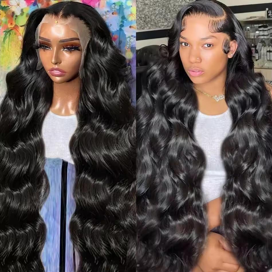 Bling Hair 30 Inch 13x6 Lace Front Wigs Human Hair 180% Density Body Wave Lace Front Wigs Human Hair Pre Plucked Glueless Wigs Human Hair Wigs 13x6 HD Lace Frontal Wigs Human Hair Lace Front Wigs for Women