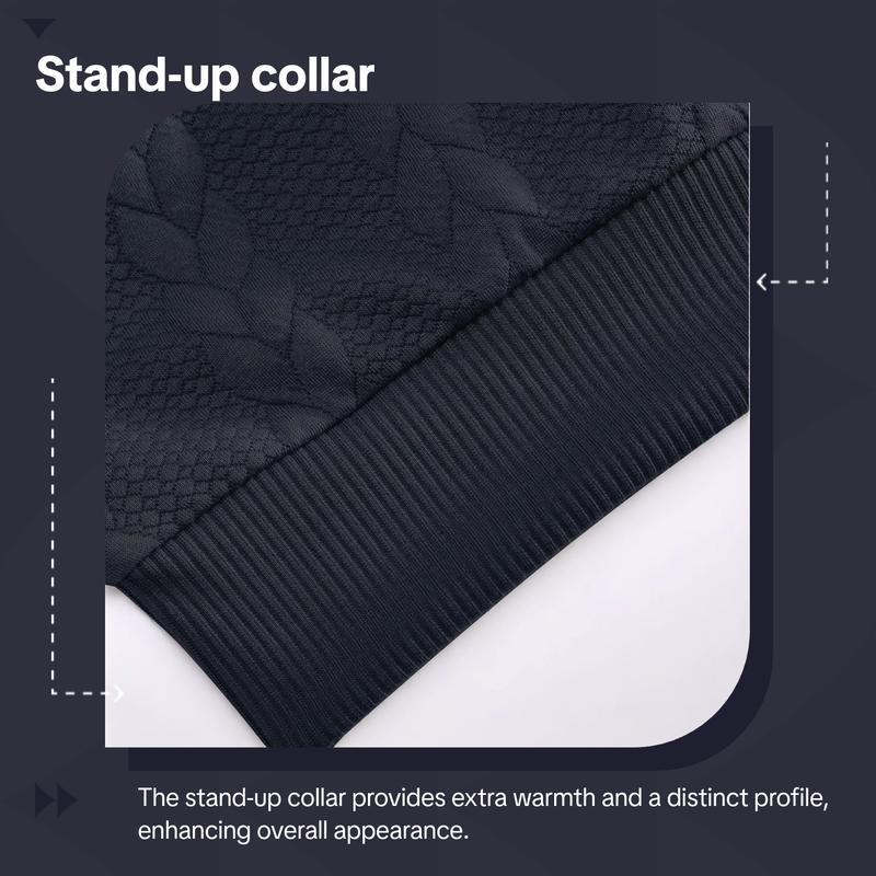 Men's solid color half-zip stand-up collar sweater, regular version of casual long-sleeved pullover, comfortable fabric, warm, suitable wearing in autumn and winter, men's daily outfit.