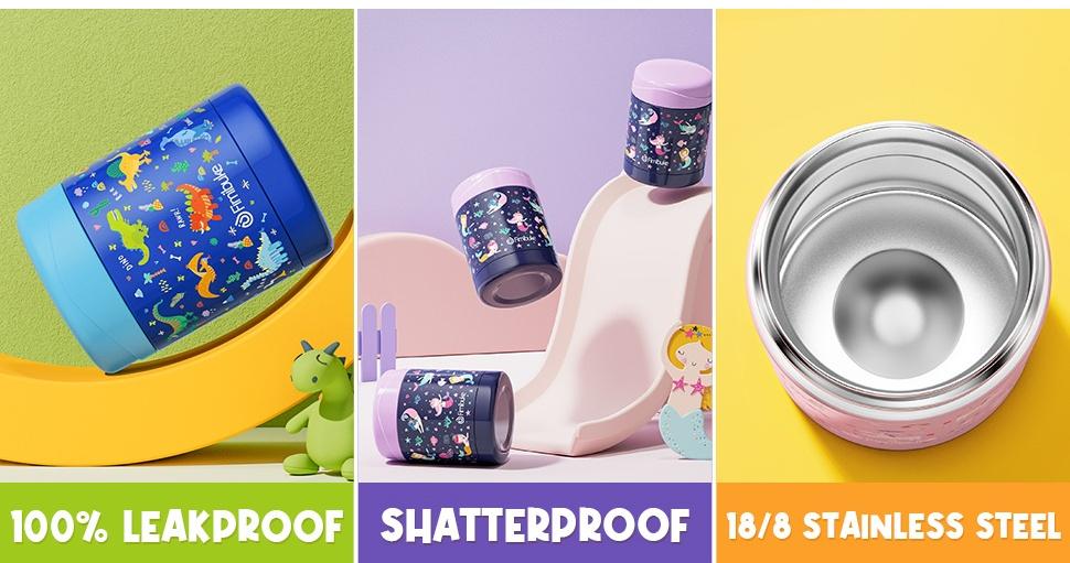 Fimibuke Bento Lunch Box with Stainless Steel Insulated Water Bottle – 32oz 3-Compartment Snack Container, Insulated Lunch Bag & Ice Pack Set Back to School Gifts