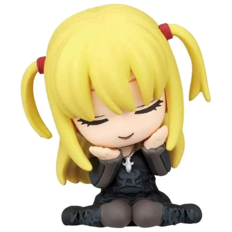 4pcs/Set Death Note Sleeping Figures L Lawliet Light Yagami Misa Amane Ryuk Cute Mini Figures Capsule Toy Car Decor Anime Gifts