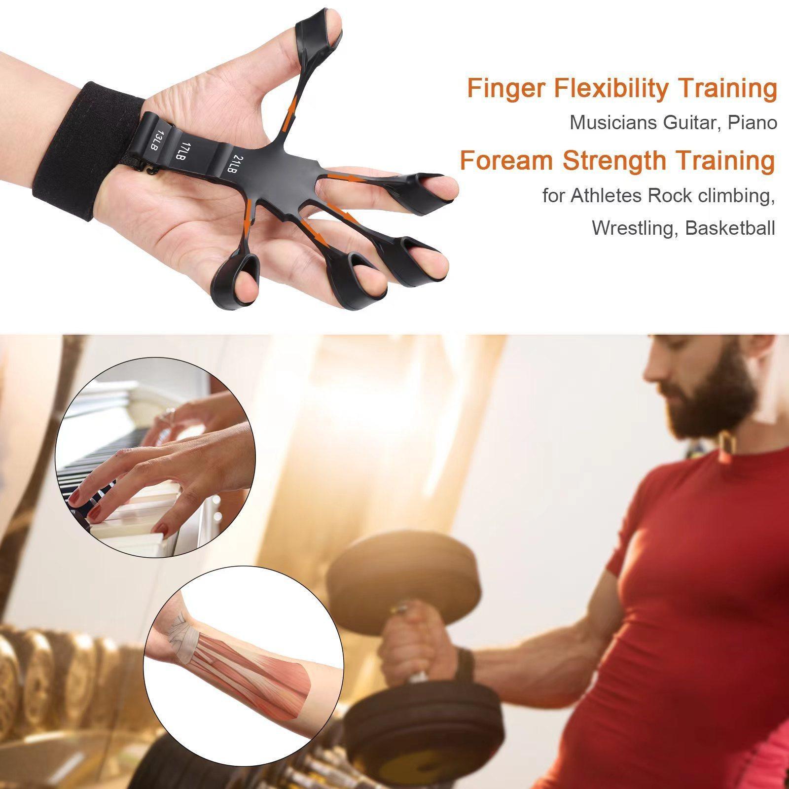 2-Pack Silicone Vein Trainer, Adult Fitness Resistance Bands, Portable Hand and Forearm Muscle Exercise Device, Adjustable Grip Strength