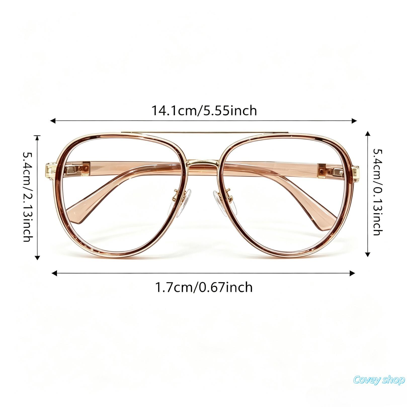 Unisex Double Bridge Square Browline Eyeglass Frames, Trendy Transparent Rim Optical Eyewear, Versatile Fashion Frames for Daily Outfits, Office Work & Student Casual Styling