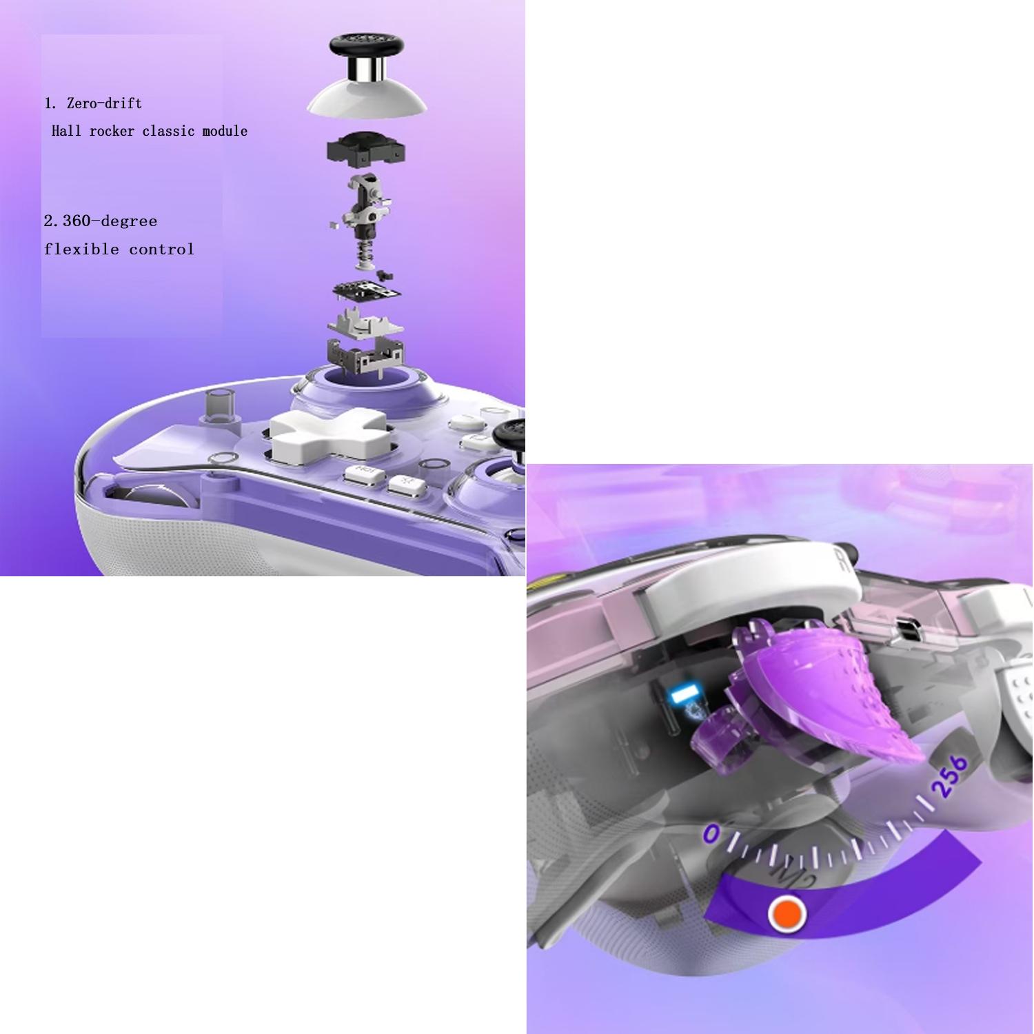 Multifunctional Bluetooth-compatible Game Controller, Mini Gaming Joystick for Android iOS PC Switch, Multi-Platform Game Pad, Portable and Convenient