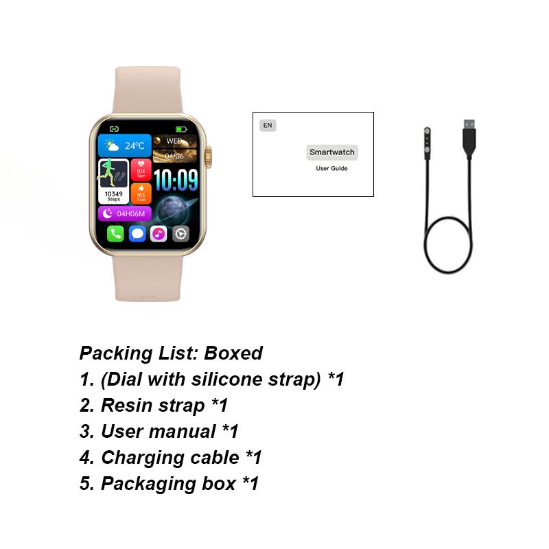 High-appearance-value smart sports watch, 1.83 inches HD touch screen, wireless calling, AI voice watch, more than 100 sports modes, pedometer, blood pressure, heart rate, sports tracker, ceramic resin strap, silicone strap, waterproof watch.