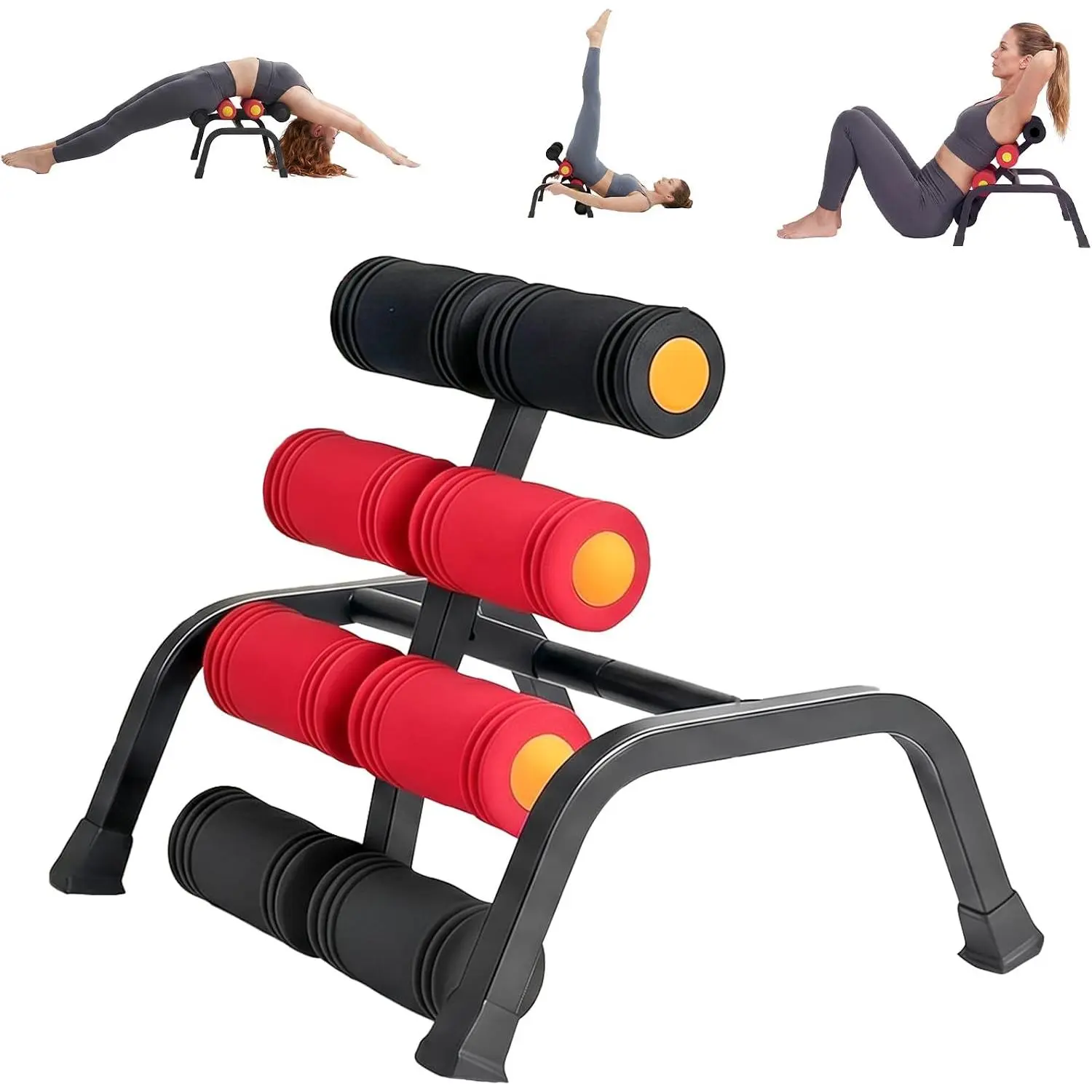 Mini Inversion Table with  Massage Roller,  Stretching Machine