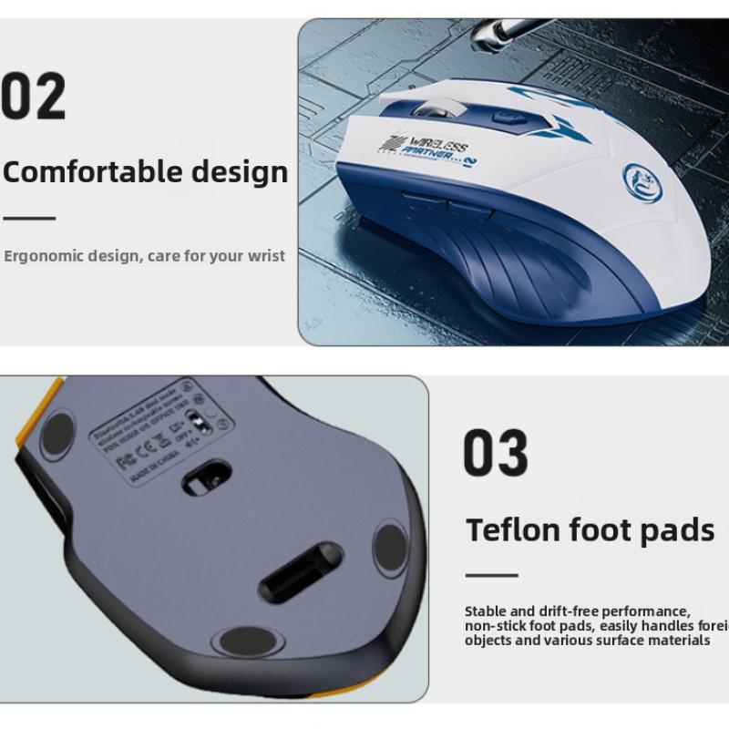 Wireless Bluetooth-compatible Rechargeable Mouse for Gaming, Laptop, Office Use, High-Performance Optical Sensor, Durable Design