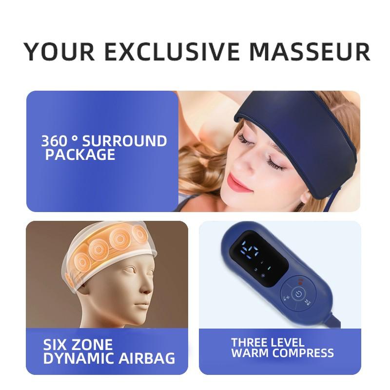 Portable Heated Head Massager, Electric Head Massage Device, Freely Adjustable Multiple Modes, Perfect Holiday Gift for Parents and Elders