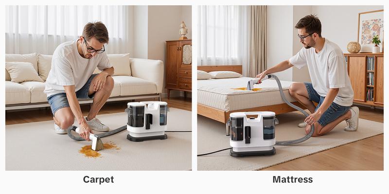 NEW Upgraded Heated Portable Spot Cleaner | Powerful Suction for Carpets, Upholstery, Car Interiors & Sofa
