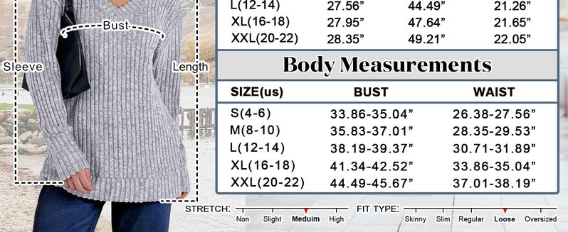 ANRABESS Long Sleeve Shirts for Women V Neck Casual Fall Tops Loose Fit Lightweight Sweaters Tunic Fashion 2025 Clothes
