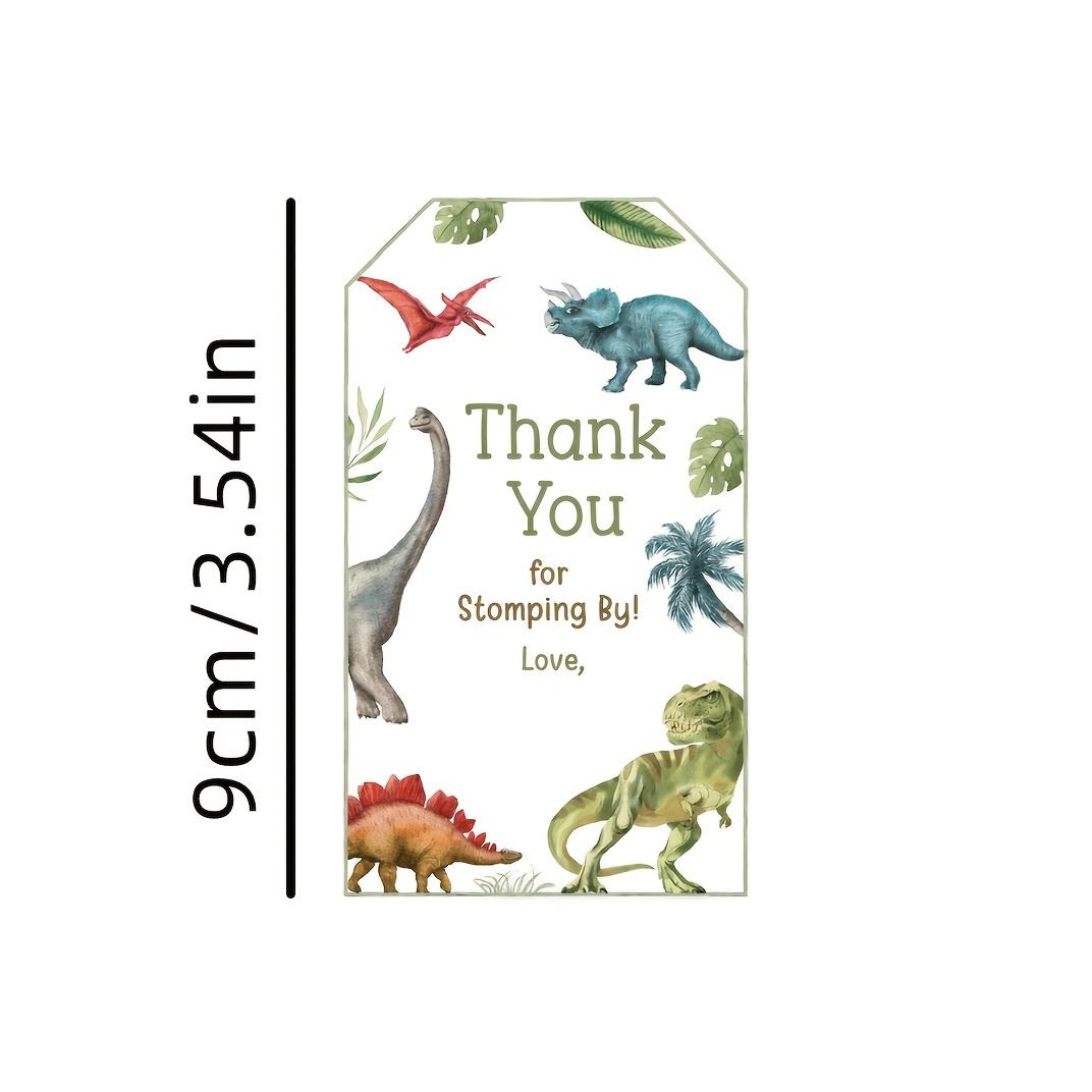 20 Dinosaur Birthday Party Invitation Tags, Dinosaur Birthday Invitations, Dinosaur Thank You Labels, Fun Kids Party Supplies