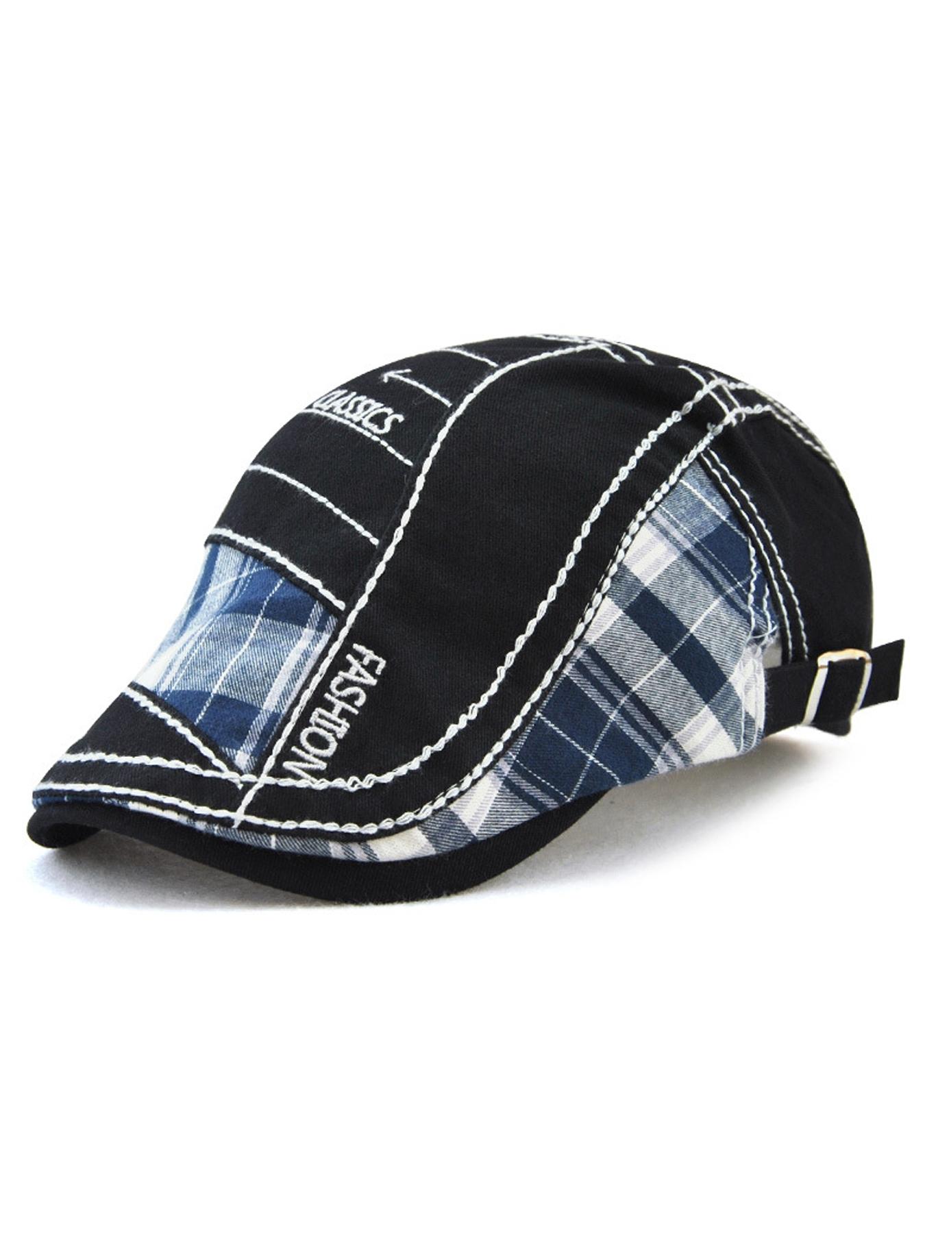 Newsboy Cap for Men Beret Hat Casual Buckle Adjustable Cabbie Gatsby Hats Driving Flat Caps
