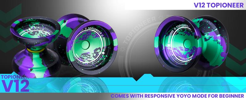 MAGICYOYO V12 Finger Spin Yoyo Professional Responsive Yoyo for Kids & Adults, Unresponsive Yoyo for Advanced, Professional Yoyo with 12 Yoyo Strings & Yo-Yo Accessory Kit