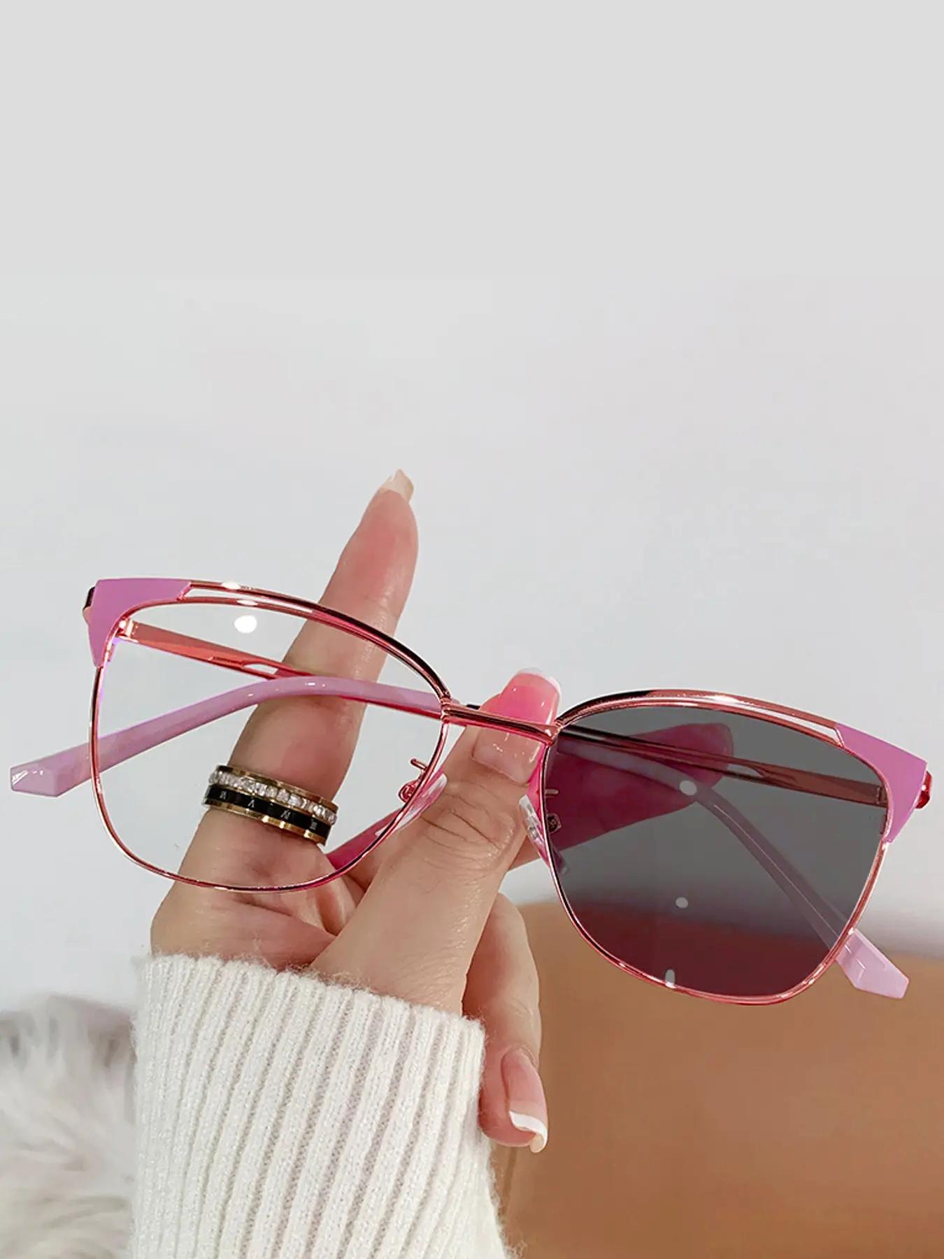 Simple Anti-blue Light Eyeglasses for Everyday Use, Basic Color-changing Fashion Eyeglasses for Women & Men, Fashion Eyeglasses for Work, Daily Clothing Decor, Perfect for Student Daily Use, Stylish Trendy Eyewear