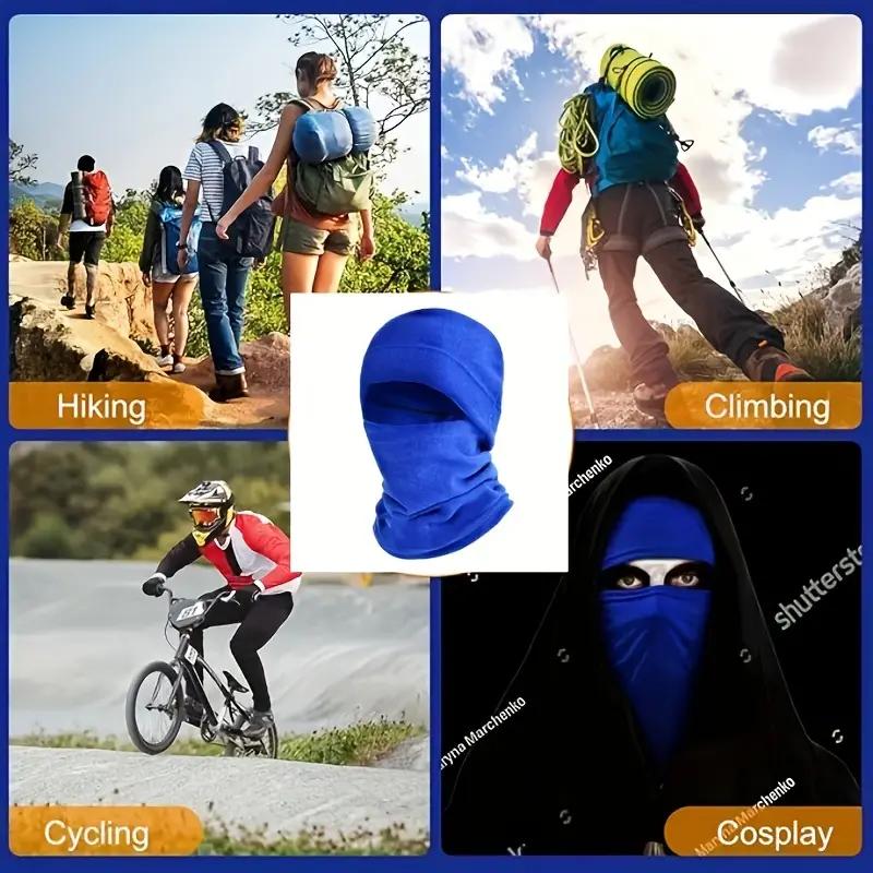 Fitted Windproof Beanie with Scarf Breathable Two Pieces Warm Face Mask, Polar Fleece Balaclava Hood for Cycling and Skiing - Stay Warm, Protected, and Comfortable for Outdoor Adventures and Party Events